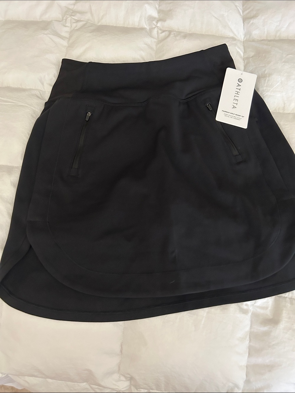 Athleta Black Fairway Golf Skort 18" size XS